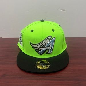 New Era, 59Fifty Fitted Hat, Anaheim Angels, Green & Black